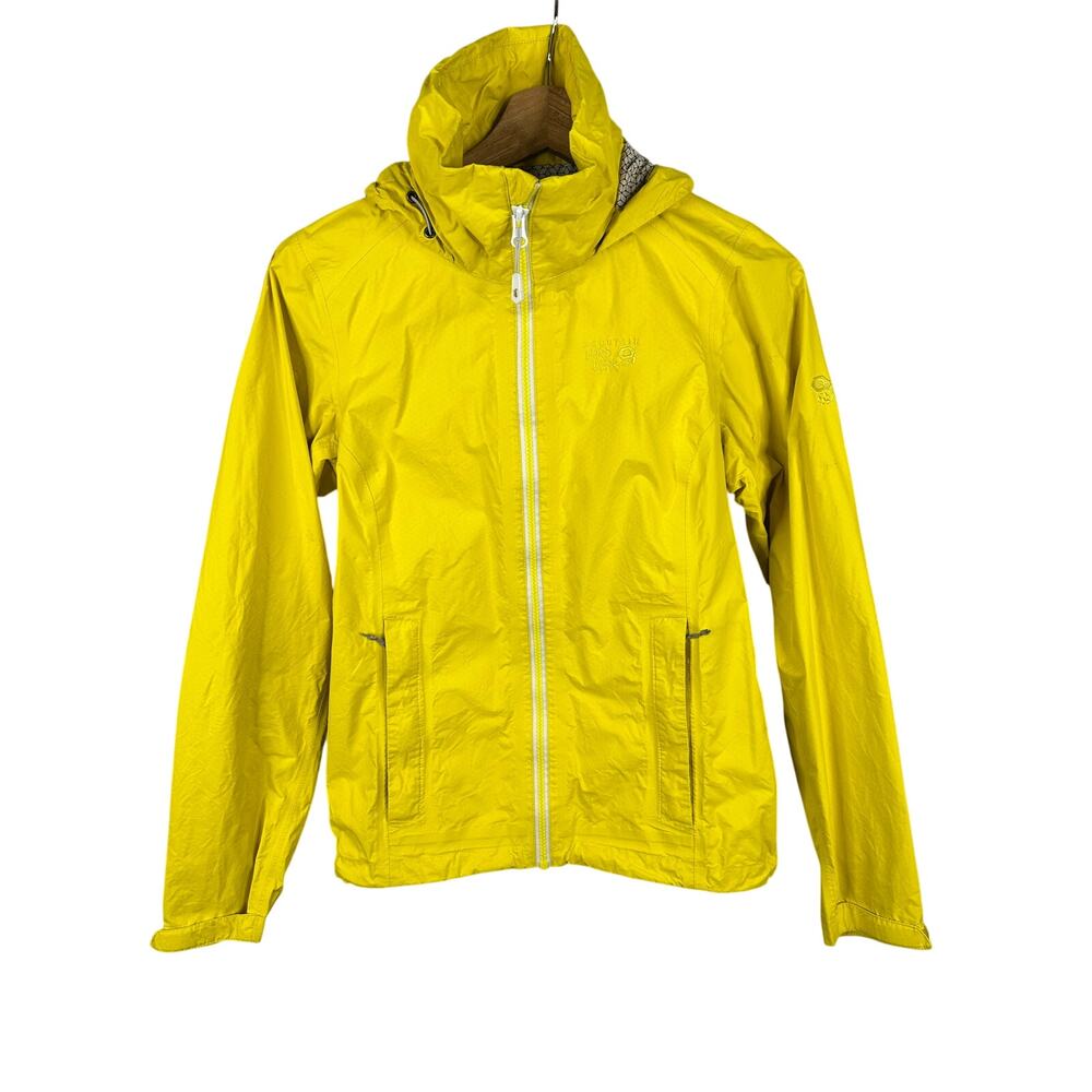 Mountain Hardwear Womens size Small Plasmic Ion Rain Jacket Yellow 1572591